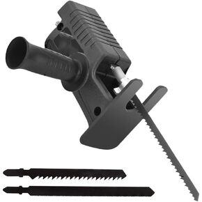 Reciprocating Saw Adapter, Electric Drill Reciprocating Saw Adapter with Cordless Adapter Set and Black Handle for Wood and Metal Cutting in Kuwait