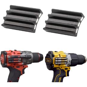 Magnetic Bit Holder for Drill and Impact Drivers - 3M Adhesive - Fits Milwaukee, DeWalt, Ryobi (2 Pack - Save 10%)