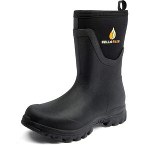 Hellorain Neoprene Rubber Waterproof Rainboots Muck Boots for Women Non-slip Lightweight Breathable Women's Rain Shoes Suitable for Farming, Fishing, Garden