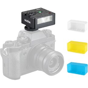 Godox iM30 Mini Flash with Diffuser for Canon, Nikon, Sony, Fuji, Olympus Single-Contact Hotshoe Cameras, Speedlite GN15, 7-Level Power Adjustment, 230 Flashes, S1/S2 Optical Slave Modes