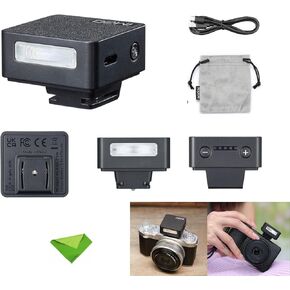 Godox iM20 Mini Flash Speedlight for Canon, Sony, Fuji, Nikon, Panasonic Olympus Pentax, 3s Recycle Time, Approx.440 Flash Times, Mini Camera Flash for Sony ZV1, etc DSLR (Built-in Lithium Battery)