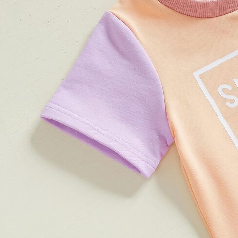 Toddler Baby Girl Summer Outfit Short Sleeve T Shirt Top Casual Shorts Set Infant Newborn Clothes 6 12 18 24 Month in Kuwait