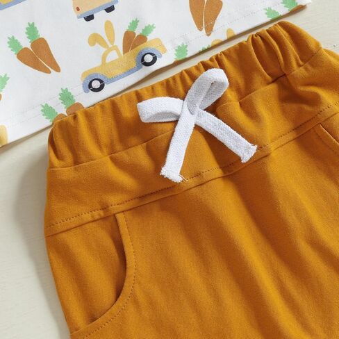 YINGISFITM Toddler Baby Boy Girl Easter Outfit Short Sleve Bunny Shirt Top Bunny Shorts Kids Easter Clothes Summer clothing in Saudi Arabia