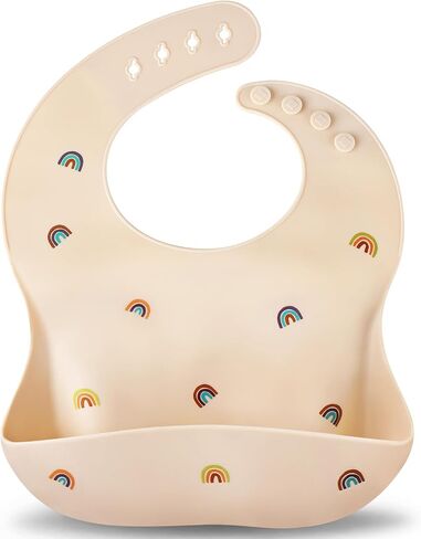 Accmor Silicone Baby Bibs, Waterproof Soft Bibs for Baby Girls Boys Feeding Eating, Silicone Baby Bibs with Large Pocket in Kuwait