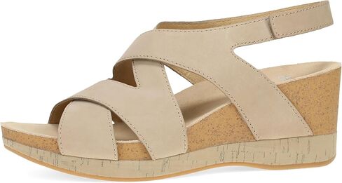 Dansko Shyla Wedge Sandal for Women -Cork/Eva Wedge مع دعم القوس -الأشرطة القابلة للتعديل خلاصة الخليط الخفيفة الخفيفة in Kuwait