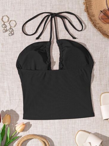 مبطن قطع علوية بدون أكمام للنساء حمالة صدر رياضية طويلة مضلع مثير Strappy بروتيل الرسن الخامس الرقبة عارية الذراعين أكمام كلوبوير in Kuwait