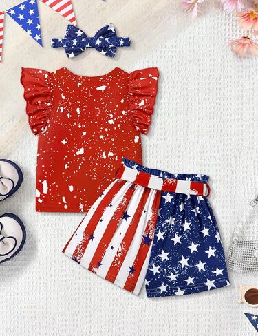 Migu Toddler Girl Cloths Summer Girls Setts Sets Girl Stuff Shirt Shirts The Develger 3pcs مجموعات هدايا ... in Saudi Arabia