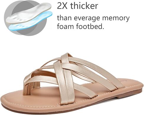 Luoika Wide Wide Wide Sandals ، Flip Flop Slides Sandal Slidsal Strapy Sandal Slip on Summer Beach Shoes for Women. in Kuwait