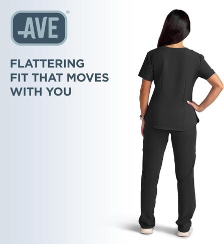 ave. Women's Lex Three Pocket V-Neck Tunic Scrub Top in Gray, XX-Large in Saudi Arabia