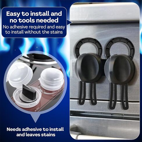 5 أغطية سلامة سلامة موقد حزمة ، فرن مقبض السلامة الغاز يغطي مقاومة للحرارة للاتصال كاذبة أطفال الأطفال الحيوانات الأليفة تدقيق الأقفال in Kuwait