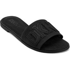 DKNY Women's Willow-Flat Slide Everyday Cushioned Insole Footwear Sandal