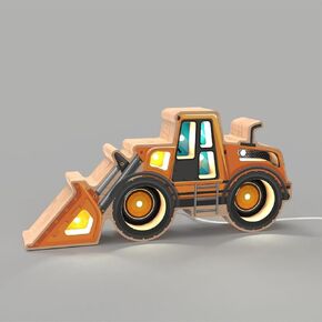 Night Light for Kids, Wooden Loader with Led Night Light, Nursery Nightlight for Toddler Ages 3+ Boys and Girls, Cute Lamps for Birthday Gift, Christmas, New Year, Kids Room Decor, Bedroom