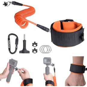 Steel-cored Waterproof Action Camera Anti-Loose Dive Wrist Strap, Diving Surfing Snorkeling Drifting Safety Wire Rope Tether for GoPro Sony Olympus DJI Sports Motion Camcorder Underwater Photography
