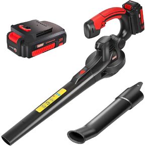 MZK Cordless Leaf Blower ، منفاخ أوراق مدفوع بطارية 20 فولت لرعاية العشب ، منفاخ أوراق مصغرة خفيفة الوزن (بطارية وشاحن)