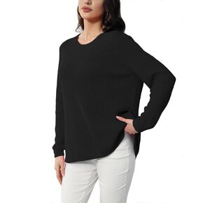 FQ.Clomate Crewneck Long Sleeve Sweaters for womens Pullover Sweater fall tops 2024 winter christmas outfits clothes