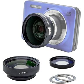 FotoZ 21mm Wide Angle Lens & Cinematic Filter for Kodak Pixpro FZ55, Magnetic Attraction Design, Create Dreamy and Romantic Effect