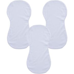 3 pcs Sublimation Blank Burp Cloth Spit Up Burping Rags Bibs Rags for Baby Kids Toddler Newborn Infant(White, 15.72X8.25X0.12in)