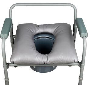 Bedside Soft Commode seat Cushion, Thick Pad PU Cover with Fixing Straps for Commode Chair, Washable Toilet Seat Cushion Warmer for Elderly Adults