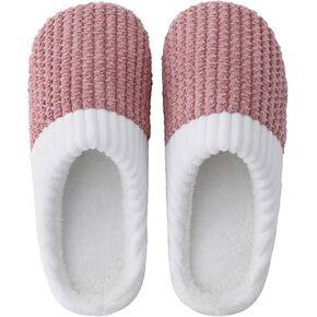 HUXMEYSON Slippers for Women, Memory Foam Womens Slippers, Cozy & Warm House Slippers for Woman Indoor Outdoor with Faux Fur Lining & Anti-Slip Sole