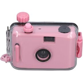 35mm Film Camera, Reusable Retro Camera with f/9 28mm Lens, 1/100s Shutter, Build in Flash, Compact Camera with Case, for Snorkeling, Travel (Light)