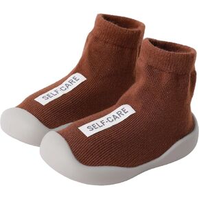 XQ&XG Baby Shoes Toddler First Walker Shoes Baby Boys Girls Floor Slippers Indoor Outdoor Non Slip Soft Rubber Sole Infant Sock Shoes Breathable Shoes Unisex Cartoon Slip On Sneakers