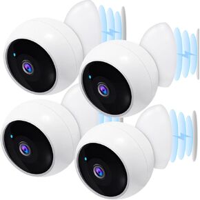 AMTIFO Security Cameras Wireless Outdoor Magnetic - 4-Pack Install-Free Indoor Smart 2K WiFi - Long Battery Life Powered Cameras for Home Security with AI Motion Detection