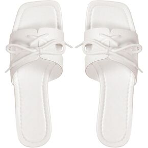 GORGLITTER Flat H Slide Sandals Cut Out Dress Open Toe Slip on Beach Sandal