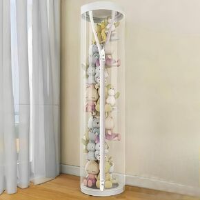 Stuffed Animal Storage Tube,Stuff Animal Organizer,Stuffed Animal Zoo Storage (White)