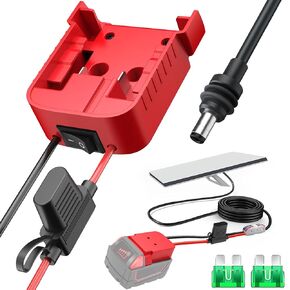 Starlink Mini DC Power Cable for Milwaukee M18 Battery - Starlink Mini Battery Adapter Direct to Starlink Mini DC Power Cable with Fuses & Wire Terminals, Starlink Mini Accessories