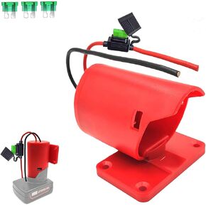 M12 Battery Adapter, Adapter for Milwaukee M12 12V Battery, with Fuse and Wire Terminal,14AWG Wire Power Wheel Adapter for Milwaukee M12 Dock Power Connector, for Robotics, Rc Car, Only Adapter (1PC)