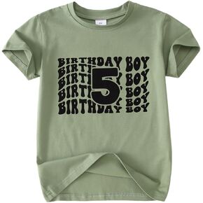 Birthday Boy Shirt Toddler Boys 2nd 3rd 4th 5th 6th Birthday T-Shirt Kids 2-6 Years Old Birthday Gift Tees Party Top in Kuwait