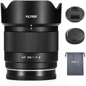 VILTROX 35mm f/1.7 F1.7 APS-C Auto Focus Lens for E-Mount Cameras,Large Aperture Camera Lens for Sony a6600 a6700 ZV-E10 FX30 FX3 A7C A7RII A7SIII A7II A7III A7RIII A7IV A7RIV A7RV A9 ZVE1 A7CR