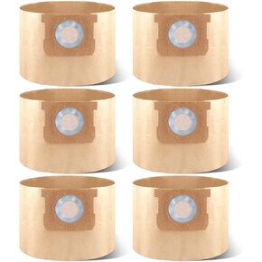 6 Pack AT25-1238 Replacement Filter Bags for Porter-Cable and Stanley 4 Gallon Wet Dry Vacuum SL18301-3B