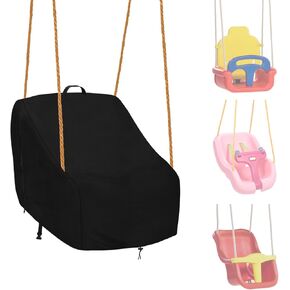 Outdoor Kids Swing Seat Cover Suitable for Little Tikes Children Swings Waterproof and UV Resistant 15.7" D x 15.7" W x 19.6" H Black