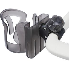 Stroller Cup Holder with Phone Holder, Universal Bike Cup Holder Bottle Holder for Stroller, Wheelchair, Walker, Bicycle, Stroller Accessories - Easy to Install and Remove (Gray)