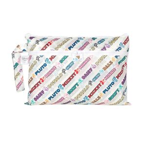 Bumkins Disney Ritproof Waterplat Dry Bag bag for Baby ، Travel ، بدلة السباحة ، حفاضات ، أجزاء المضخة ، حمام سباحة ، ملابس صالة رياضية ، مرحاض ، خطاف للعربة ، الرعاية النهارية ، حقيبة التعبئة ، حقيبة الرمز البريدي ، ميكي والأصدقاء الأبيض
