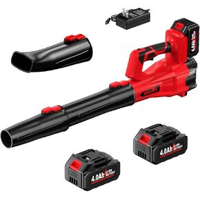 Cordless Leaf Blower, 150 MPH Electric Leaf Blower Cordless with 2 x 4.0Ah Battery, 6 Speed Modes, 500 CFM Battery Powered Leaf Blowers for Lawn Care, Patio, Yard, Sidewalk, Garage Cleaning