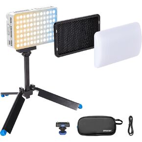 Amaran Ace 25x Kit, Pocket Bi-Color LED Light: Boost Mode Up to 32W, Bi-Color Mini Video Light (2,700-6,500K), 1,600 Lux@1m, 4,500mAh Battery with PD Fast Charging for Mobile Creators (White)