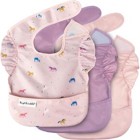 Tiny Twinkle Mess Baby Bib - مريلة مقاومة للماء للطفل أو الفتاة - PFAs ، PVC ، BPA ، فثالات - مرايل طعام الأطفال in Kuwait