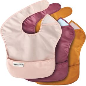 Tiny Twinkle Mess-Proof Baby Bib - Waterproof Bib for Baby Boy or Girl - PFAS, PVC, BPA, Phthalate Free - Baby Food Bibs