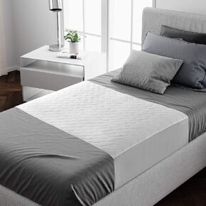 منصات سرير Lynmark® القابلة للغسل 34 "× 36" مع Tucks الطويلة والامتصاص الثقيل ، واقي مراتب مقاوم للماء قابلة لإعادة الاستخدام ، أفضل لسلس البول وترطيب الفراش ، حزمة 2 ، توأم in Kuwait
