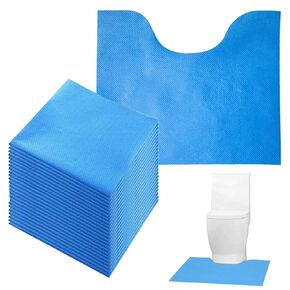 30 Pack Disposable Toilet Mats for Bathroom U Shaped, Toilet Floor Mat Disposable, Disposable Toilet Floor Mats, Disposable U-Shaped Toilet Floor Mats, Disposable Toilet Floor Mat for Urine