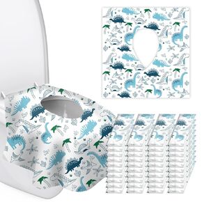 40 Pack Toilet Seat Covers Disposable for Kids Toddlers & Adults, Extra Large Waterproof Toilet Cover Individually Wrapped Travel Essential Portable Potty Training in Public Restrooms, Trip - KL & CH