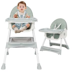 2-in-1 High Chair, Convertible High Chair for Babies and Toddlers, Light Weight Portable Highchair