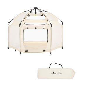 Dream On Me Pop Up Children Playpen in Noir Black, Easy Set Up Playpen for Babies and Toddlers, Breathable Mesh Sides, One Hand Easy Fold Baby Playpen, Travel Bag Included