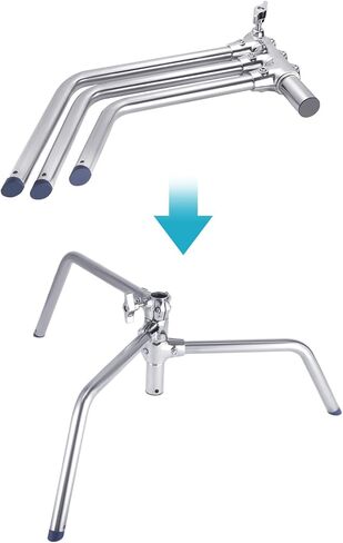 Neewer من الفولاذ المقاوم للصدأ C-Stand C-Stand C-Stand ، 5-10 قدم/1.5-3 متر ثلاثيات فوتوغرافية قابلة للتعديل للانعكازات ، صناديق ناعمة ، أحادي ، المظلات in Saudi Arabia