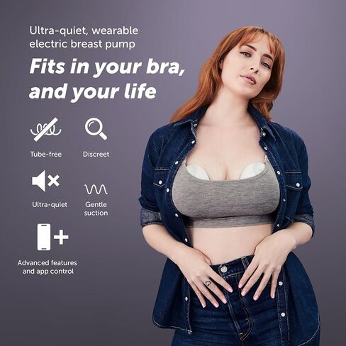 Elvie Breast Pump - Double, Wearable Breast Pump with App - The Smallest, Quietest Electric Breast Pump - Portable Breast Pumps Hands Free & Discreet - Automated with Four Personalized Settings in Saudi Arabia