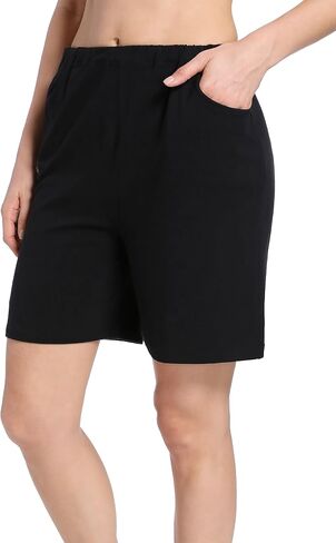 SUIEK Women's Maternity Shorts Lounge Workout Activewear Pregnancy Pants Maternity Cotton Pajamas - 3 Pack in Saudi Arabia
