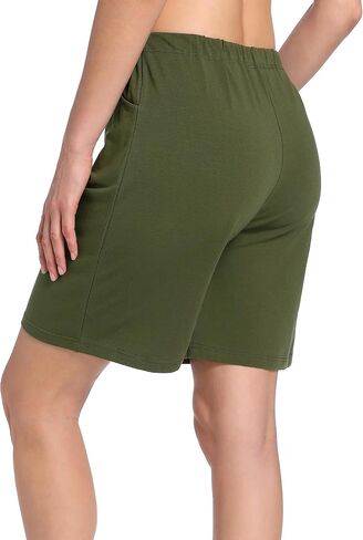 SUIEK Women's Maternity Shorts Lounge Workout Activewear Pregnancy Pants Maternity Cotton Pajamas - 3 Pack in Saudi Arabia
