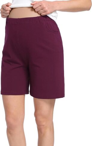 SUIEK Women's Maternity Shorts Lounge Workout Activewear Pregnancy Pants Maternity Cotton Pajamas - 3 Pack in Kuwait